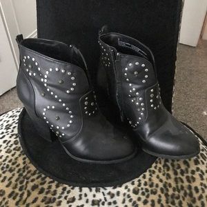 Western style studded booties